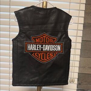 Harley-Davidson Black and Orange Kids Vest